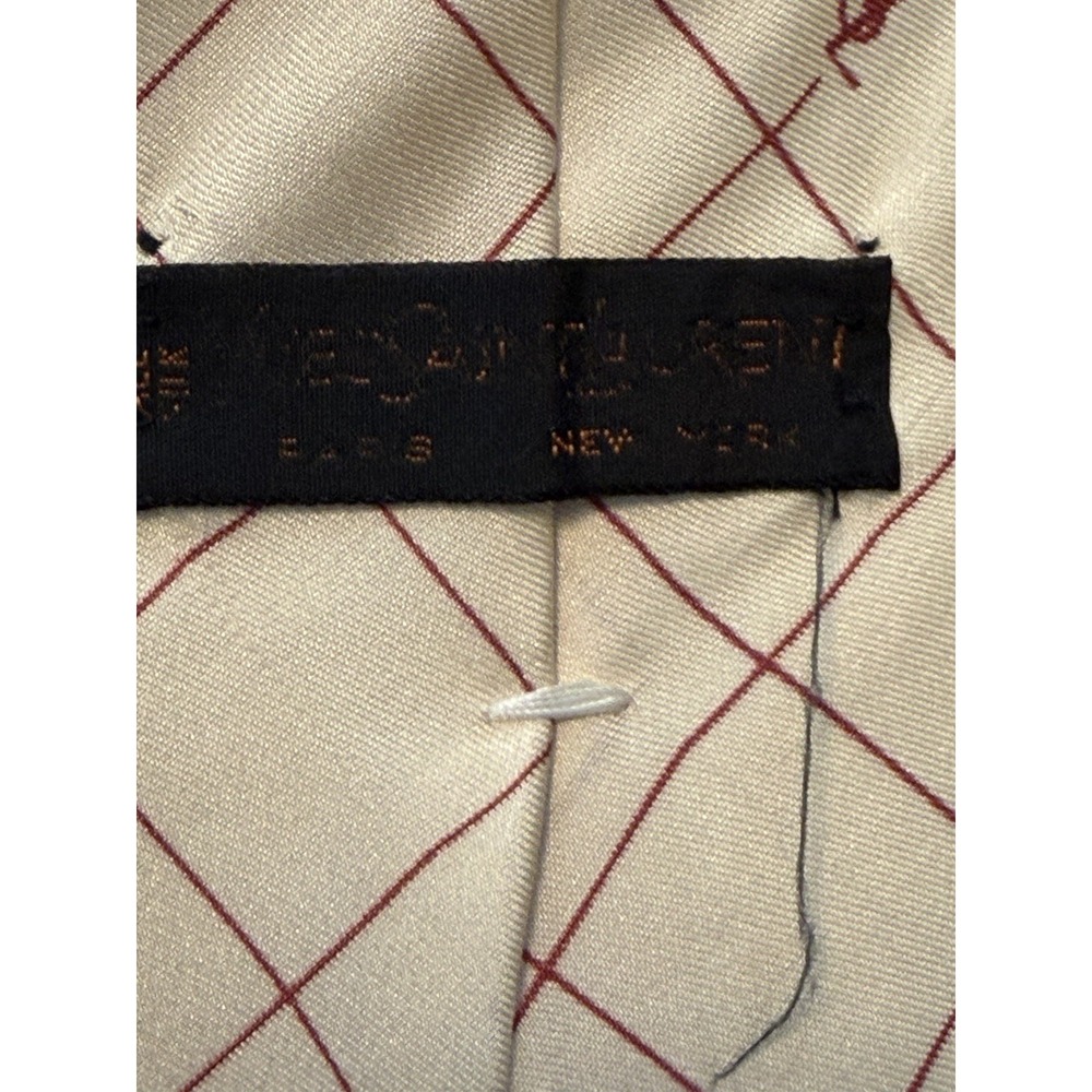 Y2K VINTAGE UNWORN Yves Saint Laurent YSL Silk WEDDING Tie Paris 3 1/4" X 58" - Picture 3 of 4